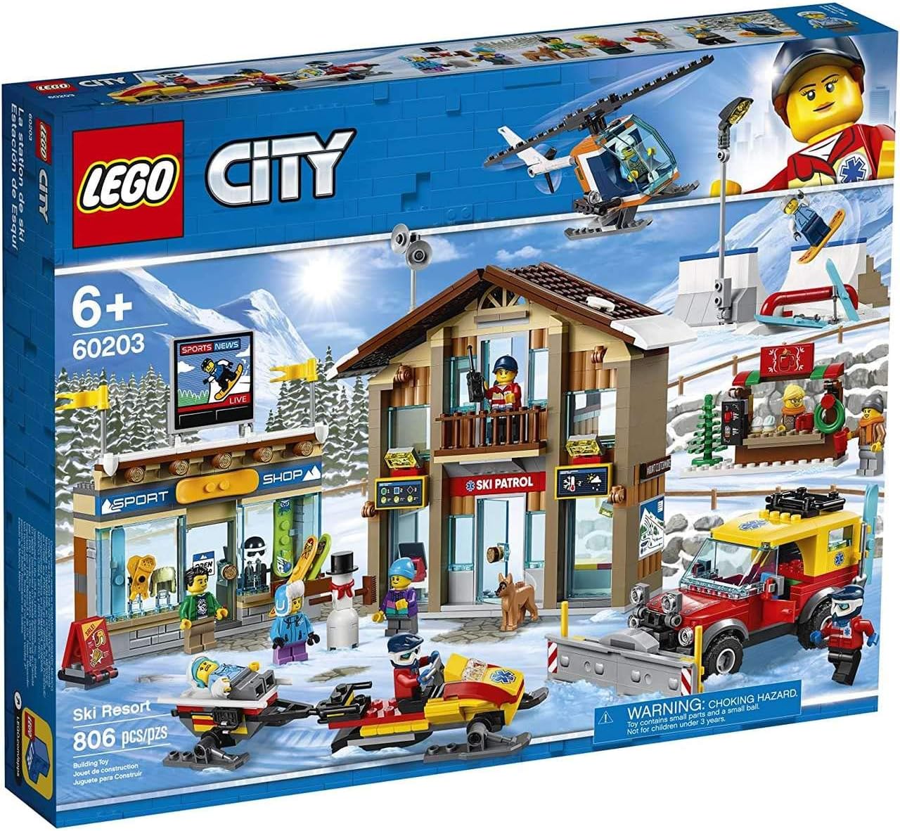 LEGO City Ski Resort 60203 Building Kit Snow Toy for Kids